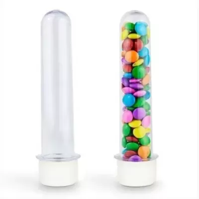 Tubete Tampa de Plástico - Transparente - 10 unidades 