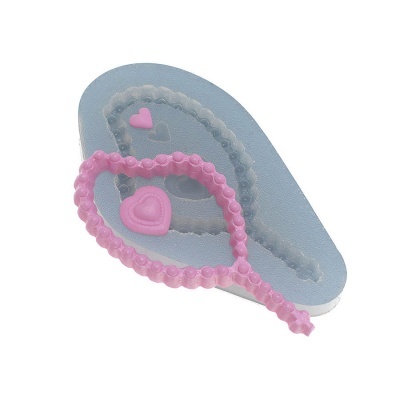 353 Molde de Silicone  Terço + Mini Corações