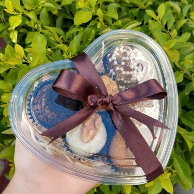 Embalagem Coração Cristal -10 UNIDADES