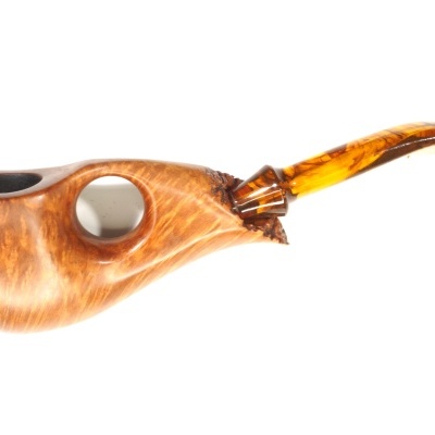 Cachimbo de fumar em madeira com boquilha castanha