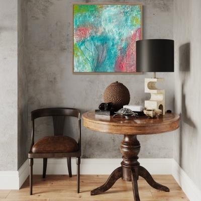 Quadro "Flores do meu Jardim" 70x70cm