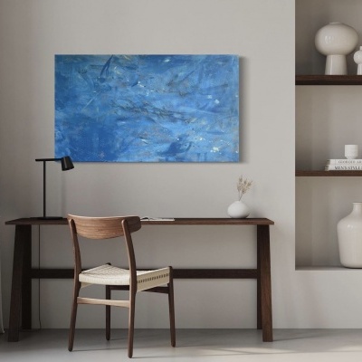 Quadro "All you need is blue" 100x80cm