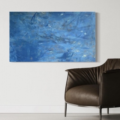 Quadro "All you need is blue" 100x80cm