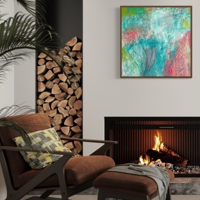 Quadro "Flores do meu Jardim" 70x70cm