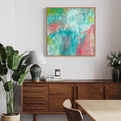 Quadro "Flores do meu Jardim" 70x70cm