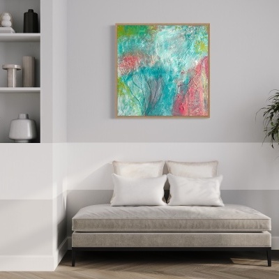 Quadro "Flores do meu Jardim" 70x70cm