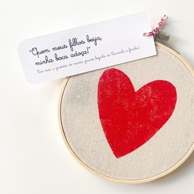 Bastidor Coração + Ditado Popular