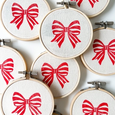 Bastidor laço de Natal