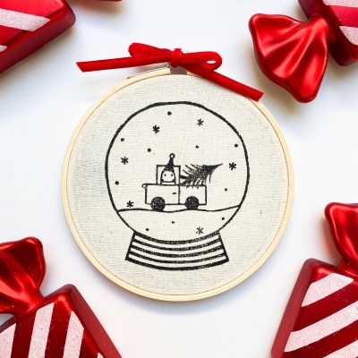 Bastidor Globo de Natal