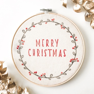 Bastidor Coroa Merry Christmas