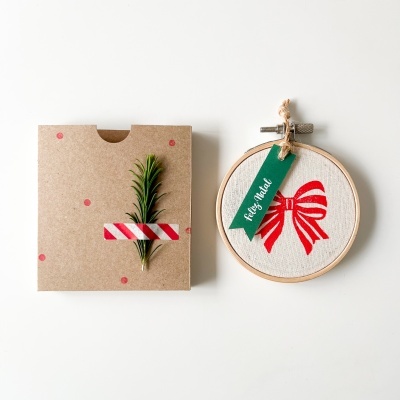 Bastidor laço de Natal c/caixa