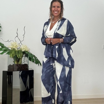 Conjunto azul padrão