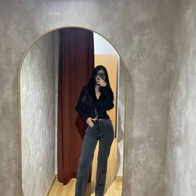 Calças de Ganga Cinzentas