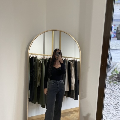 Calças de Ganga Cinzentas