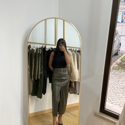 Saia de Cabedal Verde