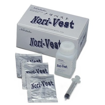 Nori-Vest product packaging with packets, bottle, and syringe