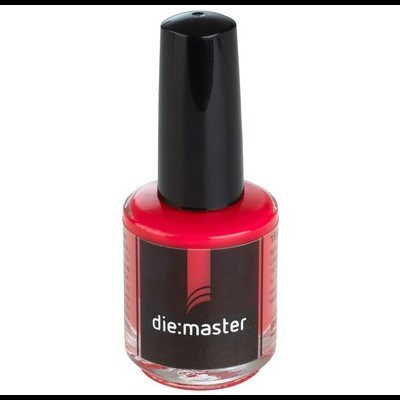 Frasco de verniz de unhas vermelho da marca die:master