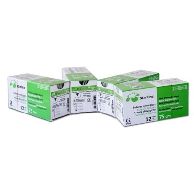 SUTURA SEDA 3/8 CIRCULO TRIANG.19mm. 3/0 12u. STARLINE