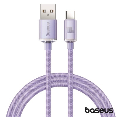 Cabo USB-A Macho / USB-C Macho Crystal Shine 1.2m BASEUS