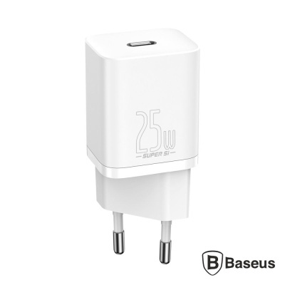 Carregador de parede USB Baseus branco 25W