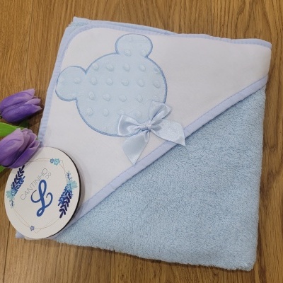Toalha de banho Azul lacinho