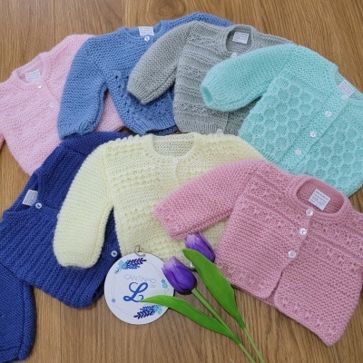 Casaco de malha feito à mão