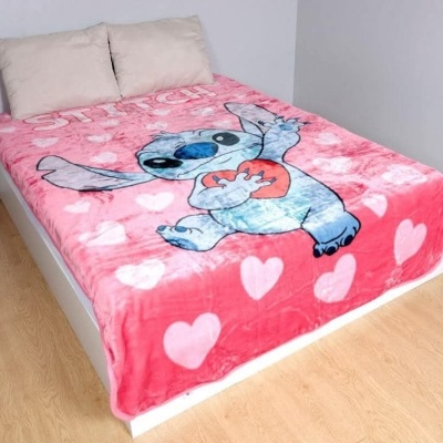 Cobertor Disney Stitch Rosa