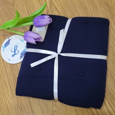 Manta bolinhas MARINHO