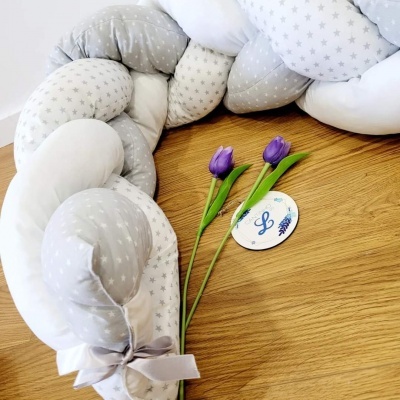 Protetor de berço "trança"