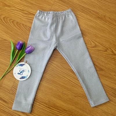 Legging cardada prateada