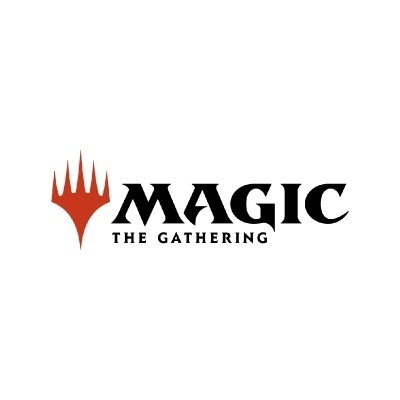 Logótipo de MAGIC THE GATHERING com símbolo vermelho e texto preto