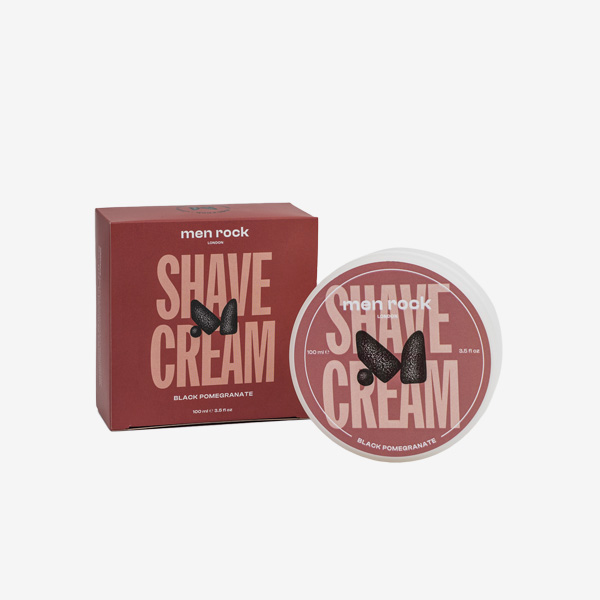 MEN ROCK CREME DE BARBEAR ROMÃ PRETA · 100 ML