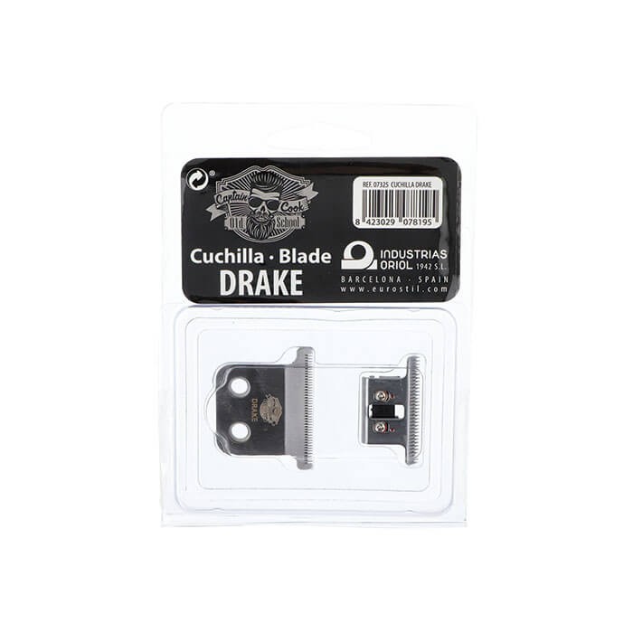 Conjunto de lâminas para máquina de cortar cabelo DRAKE embalado em plástico