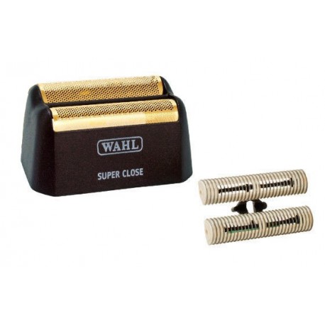 Rasuradora elétrica WAHL Super Close com duas lâminas douradas de substituição