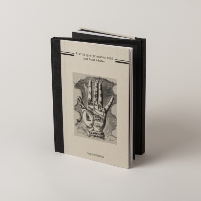 Caderno Duplo "The life you are looking for is in your hands so take off the pedals and take a chance!"