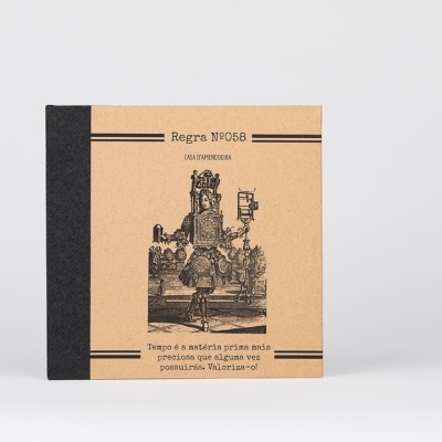 Caderno Regra #058 "Time is the most precious raw material that you´ll ever have. Treasure it!"