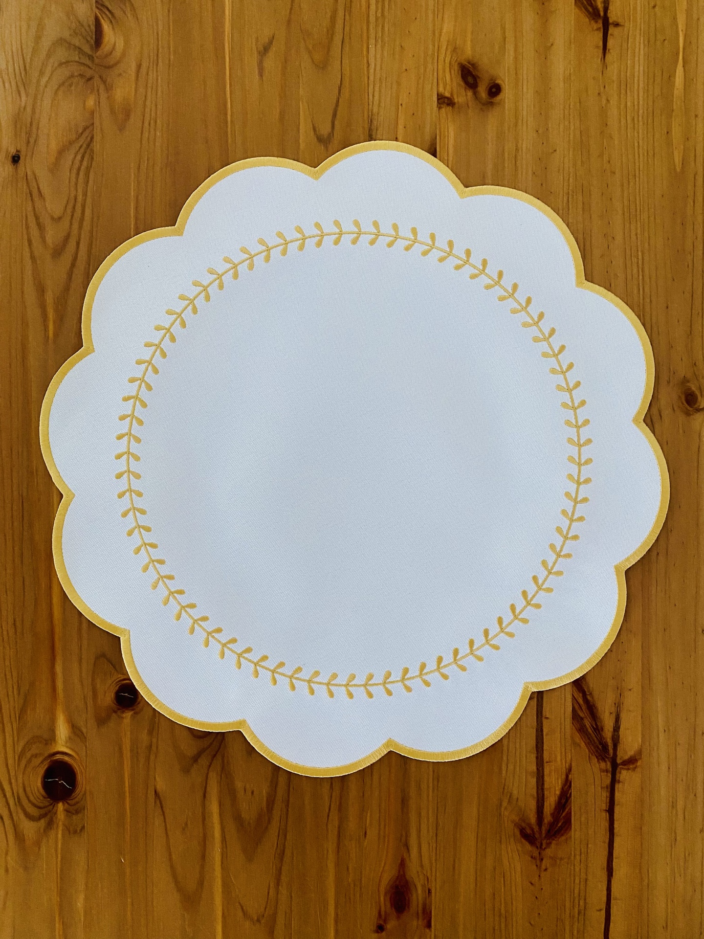 Individual de mesa folhinha dourado (impermeável)