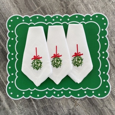 Individual&#x20;de&#x20;mesa&#x20;Santiago&#x20;verde&#x20;&#x28;imperme&#x00E1;vel&#x29;