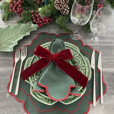 Individual&#x20;de&#x20;mesa&#x20;Carmem&#x20;verde&#x20;escuro