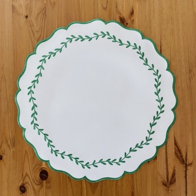 Individual&#x20;de&#x20;mesa&#x20;grinalda&#x20;verde&#x20;&#x28;imperme&#x00E1;vel&#x29;