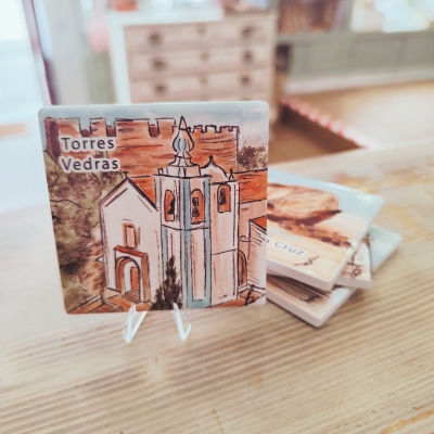 Azulejo “Muralhas do Castelo e Igreja de Santa Maria do Castelo – Torres Vedras”