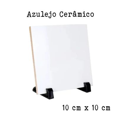 🟦 Azulejo Personalizado em Cerâmica 10x10 cm