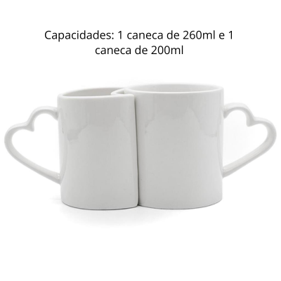 Conjunto Canecas Coração
