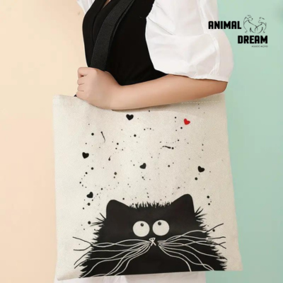 Tote Bag com Gatos P&B