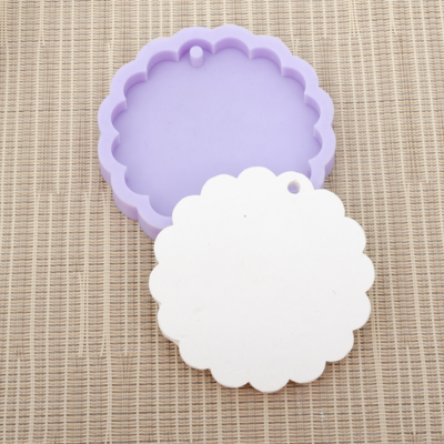 Molde de Silicone – Placa Simples com Furo | 8 cm