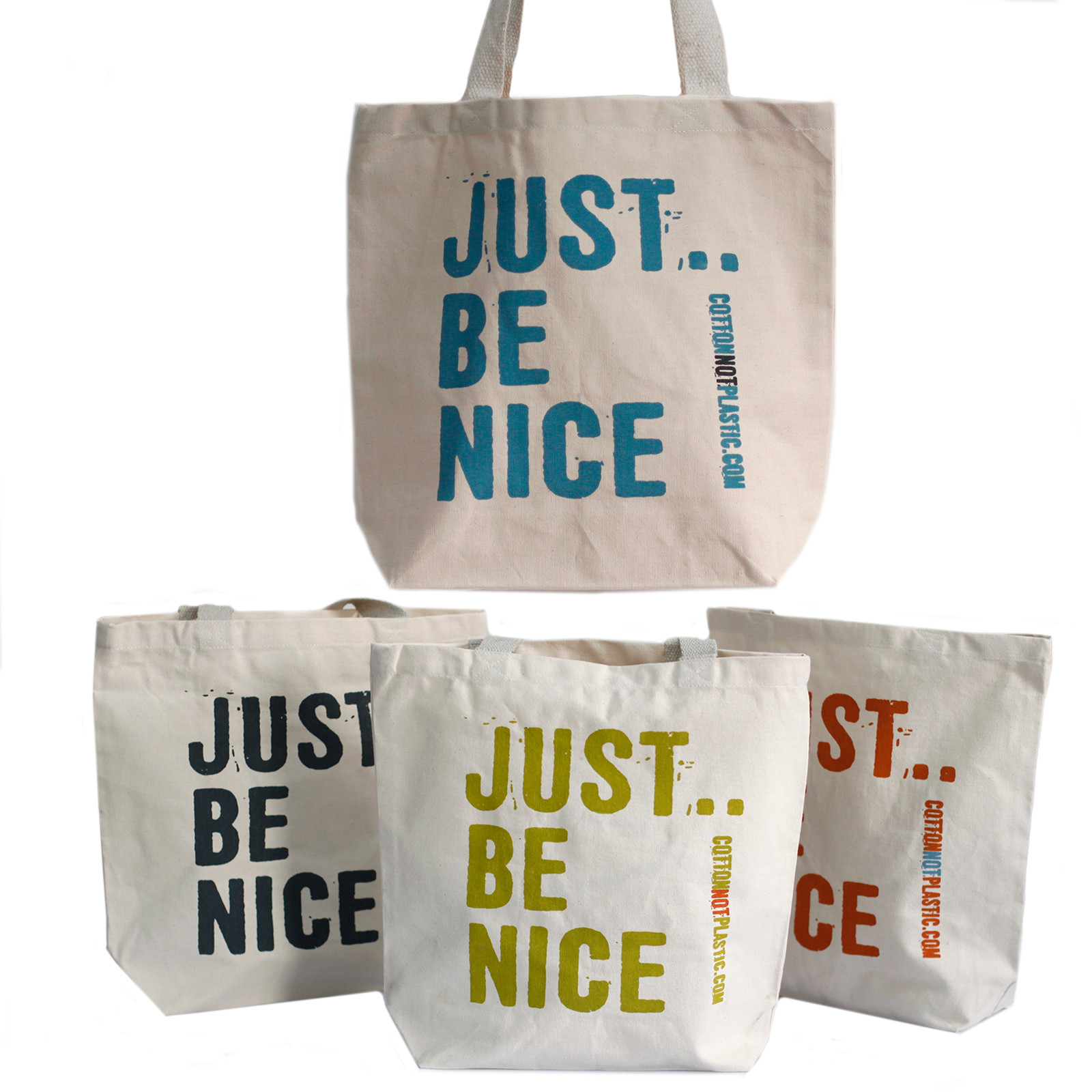 Just Be Nice - Sacos de 100% algodão orgânico