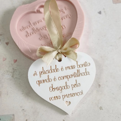 Molde de Silicone “A felicidade é mais bonita quando é partilhada”
