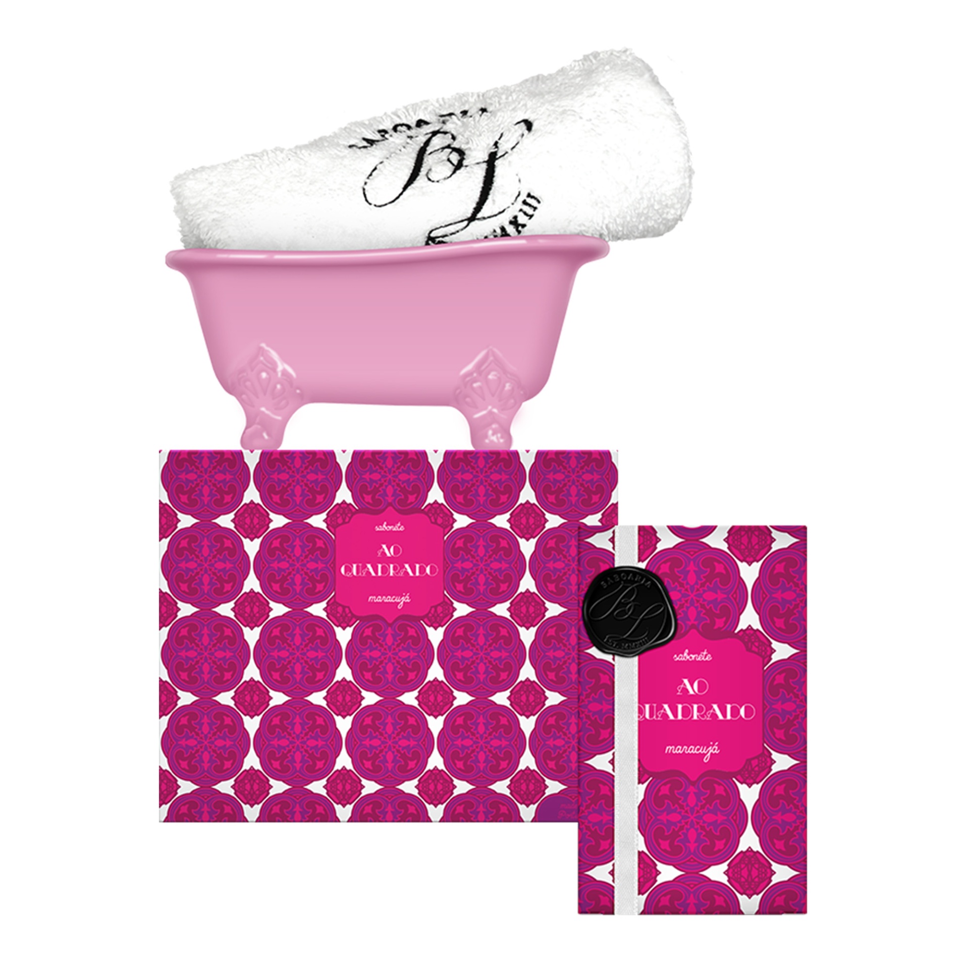 Ao Quadrado- Conj Sabonete Banheira e Toalha