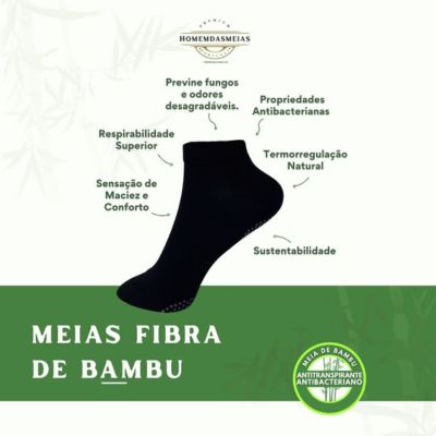 Meias Confort sem Compressão em Fibra de Bambu