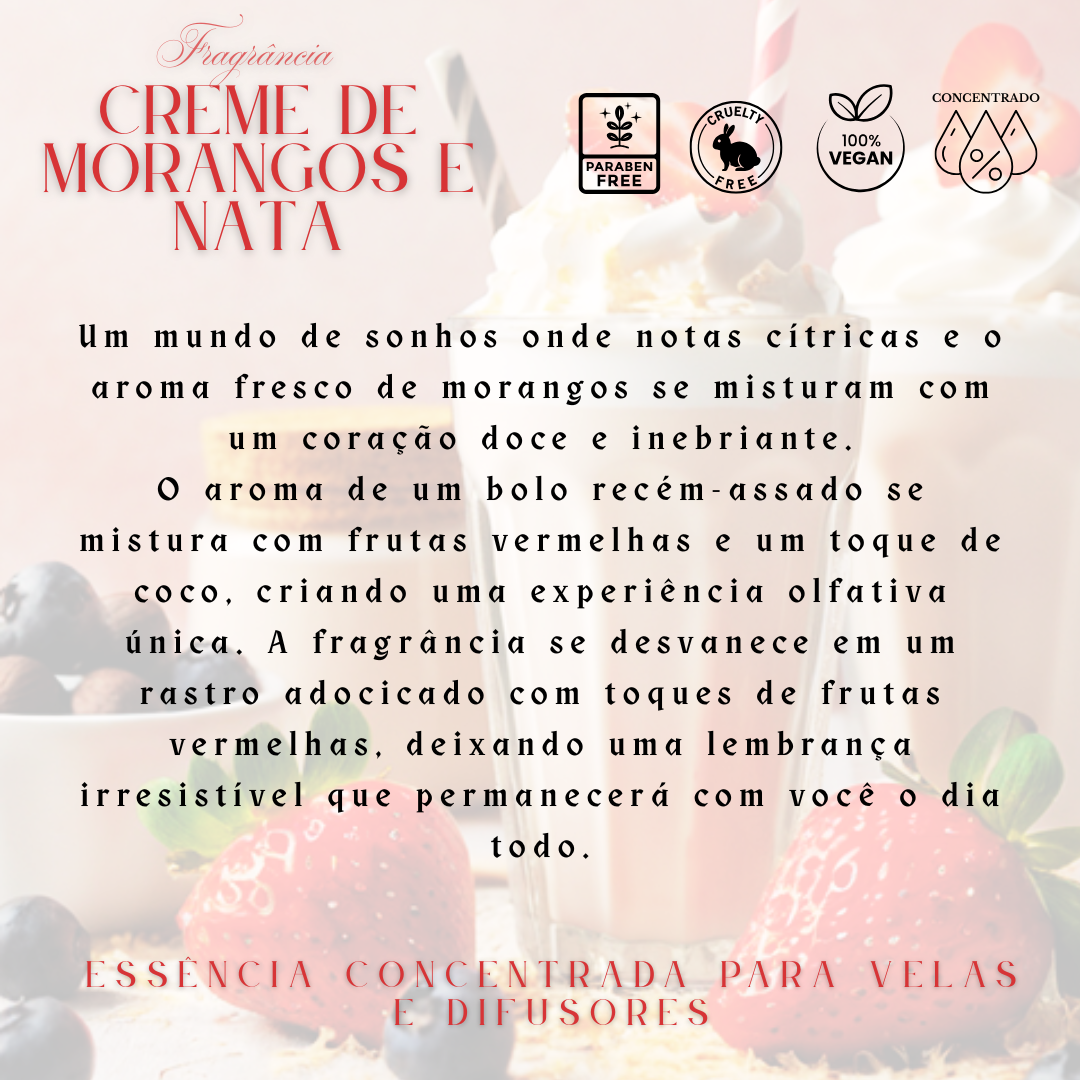 🍓 Fragrância Creme de Morangos e Nata (Strawberry Cream Dream)